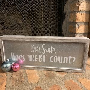 Dear Santa 🎅🏼 Wooden & Metal Sign